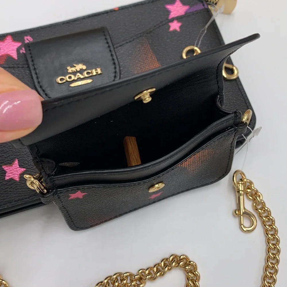 Poppy Crossbody With Card Case With Disco Star Print - Picture 15 of 16